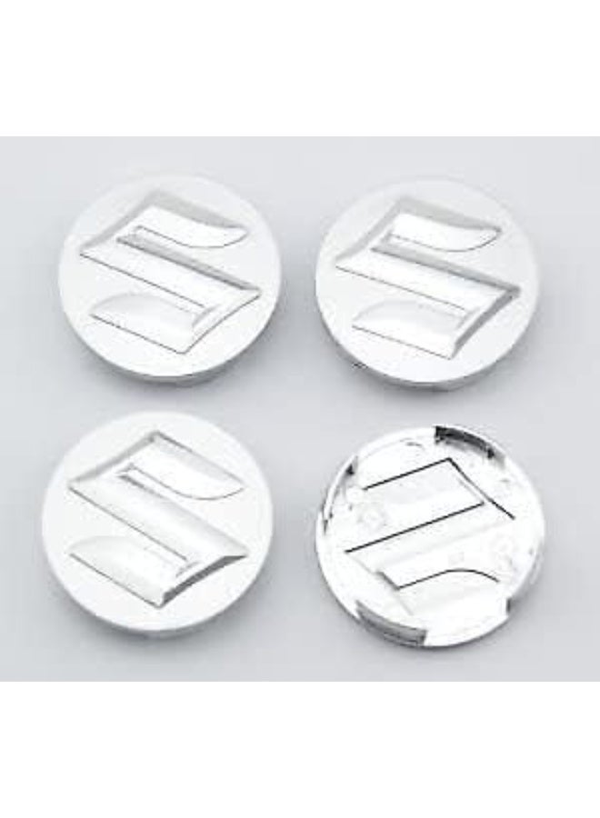 4pcs مركز عجلة السيارة مركز كاب حافة مركز شعار شعار 54mm 2.12 "لسوزوكي الفضة - Image 2